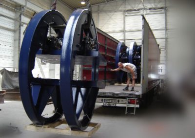 Finishing process support for the blades of wind power plants