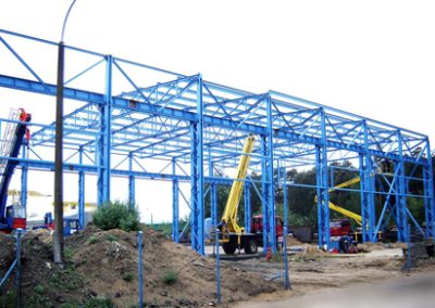Construction de hall de fabrication