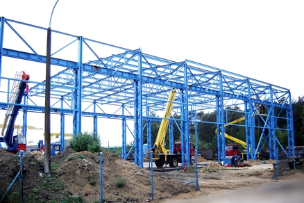 Construction de hall de fabrication